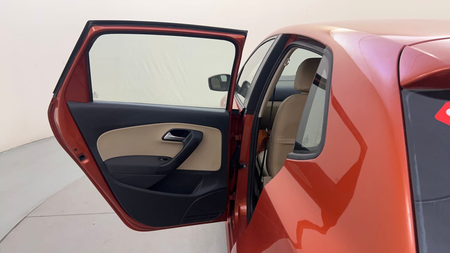 Used 2014 Volkswagen Polo Highline1.2L (P) Petrol Manual interior LEFT REAR DOOR OPEN VIEW