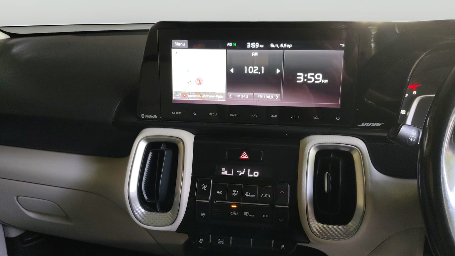 Used 2021 Kia Sonet HTX Plus 1.0 iMT Petrol Manual interior MUSIC SYSTEM & AC CONTROL VIEW