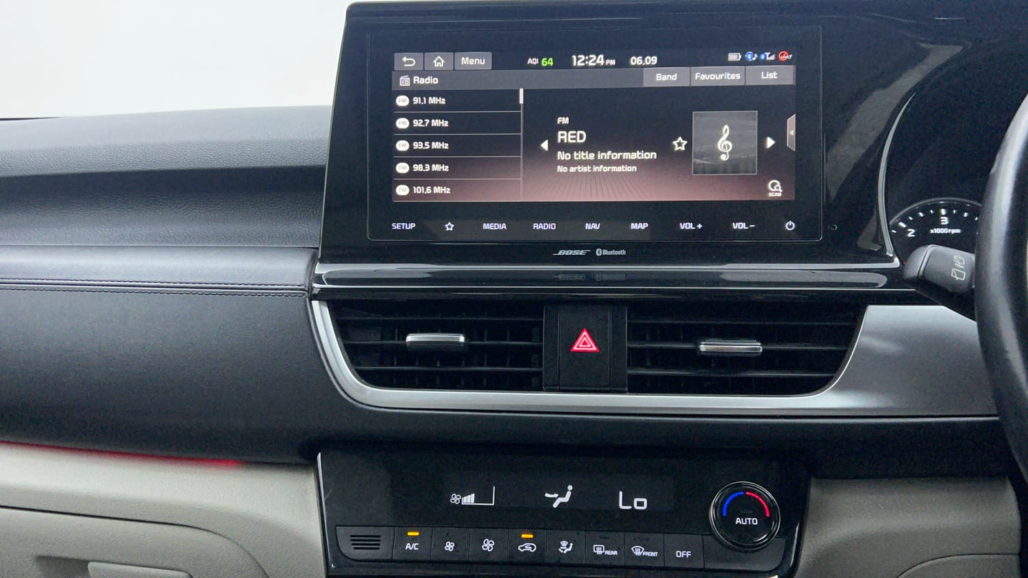 Used 2019 Kia Seltos HTX Plus 1.5 Diesel Diesel Manual interior MUSIC SYSTEM & AC CONTROL VIEW