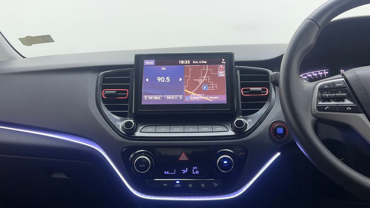 Used 2021 Hyundai Verna SX (O) 1.0 Turbo DCT Petrol Automatic interior MUSIC SYSTEM & AC CONTROL VIEW