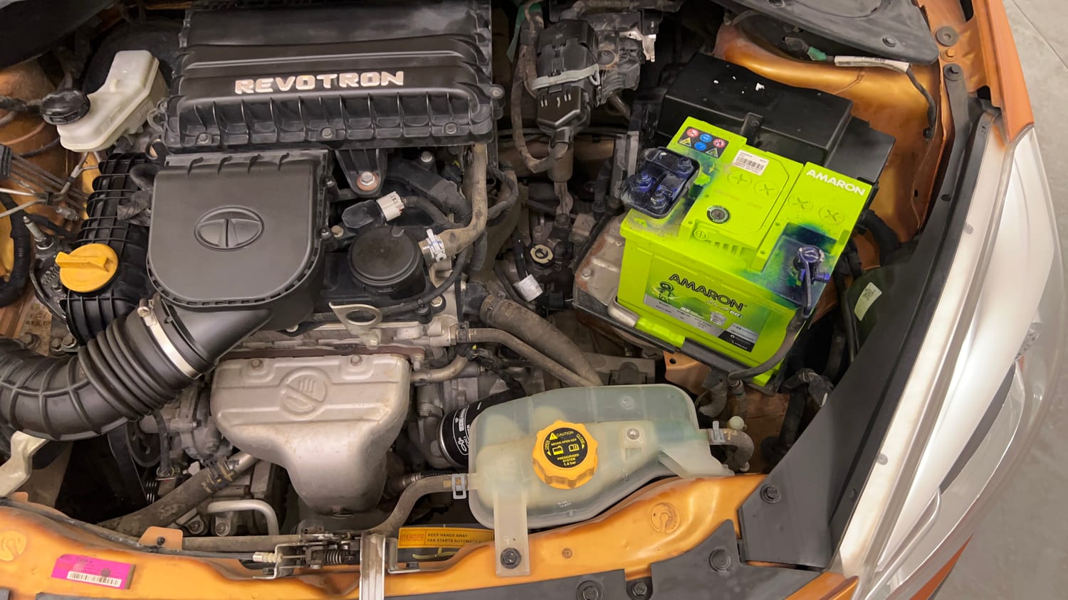Used 2018 Tata Tiago Revotron XZ Petrol Manual engine ENGINE LEFT SIDE VIEW
