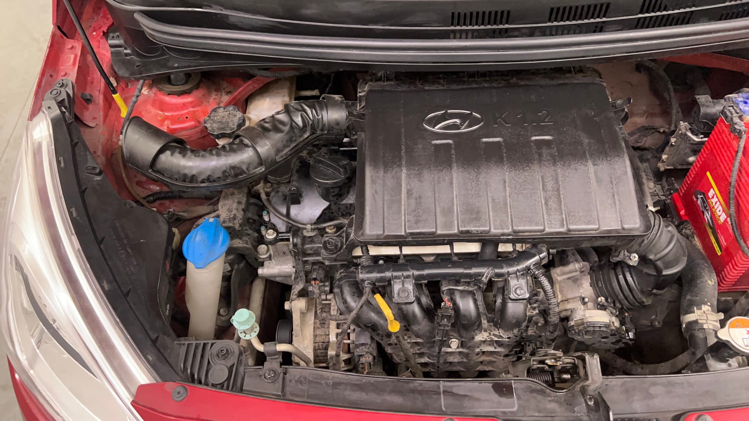 Used 2017 Hyundai Grand i10 Sportz (O) 1.2 Kappa VTVT Petrol Manual engine ENGINE RIGHT SIDE VIEW