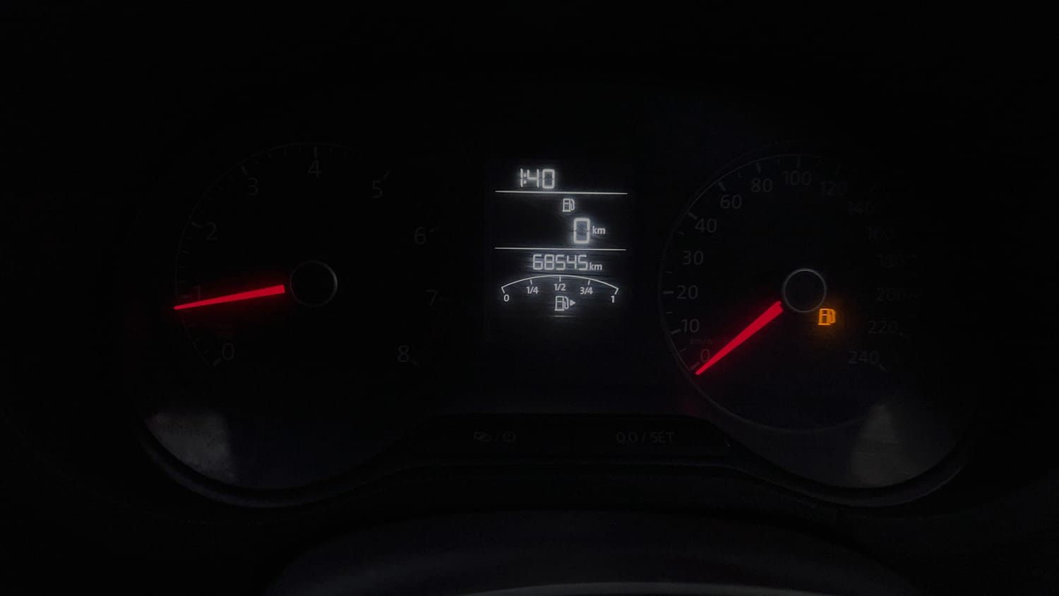 Used 2014 Volkswagen Polo Highline1.2L (P) Petrol Manual interior CLUSTERMETER VIEW