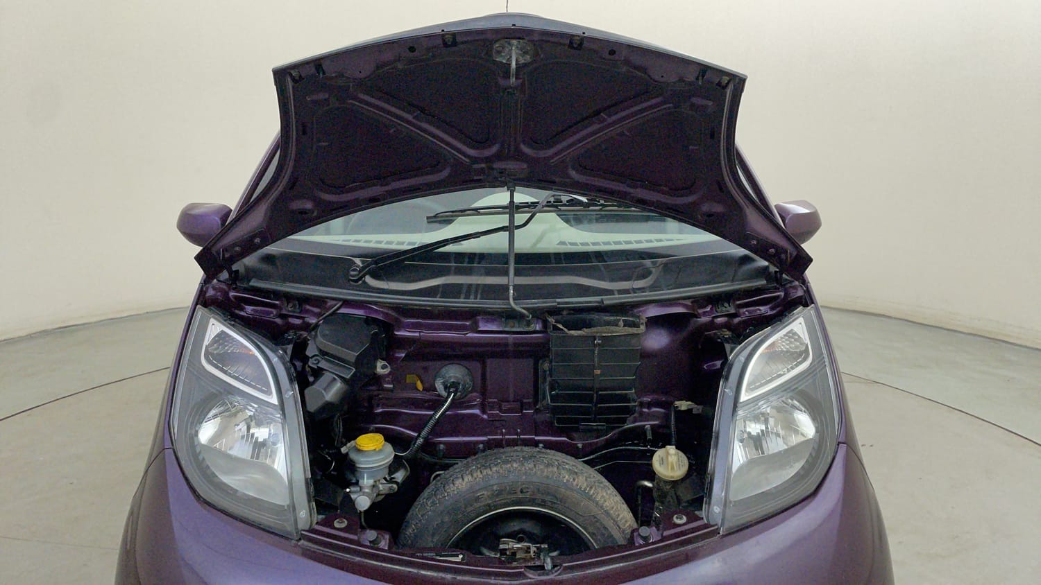 Used 2015 Tata Nano Twist XTA Petrol Automatic engine ENGINE & BONNET OPEN FRONT VIEW