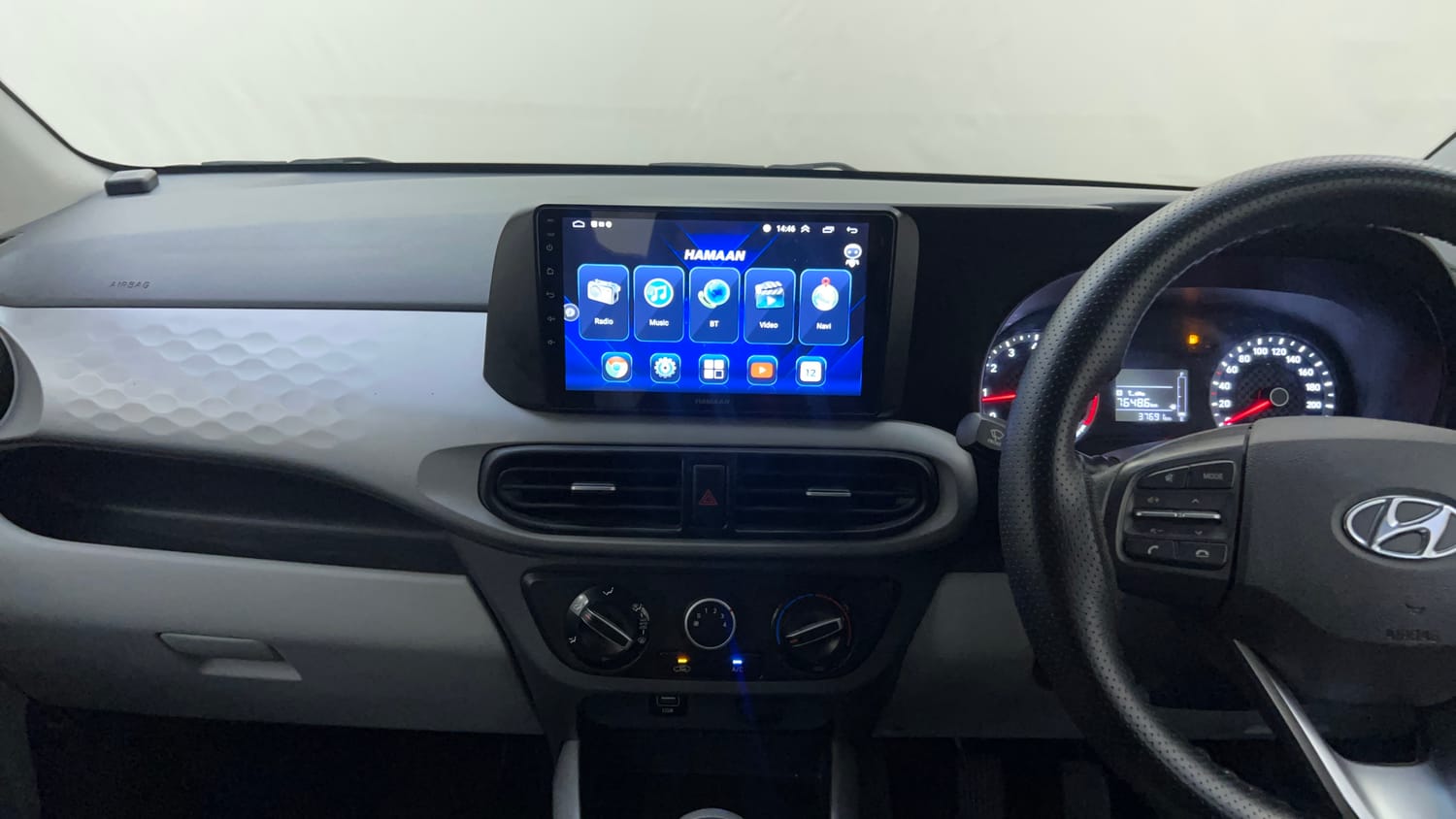 Used 2021 Hyundai Grand i10 Nios Magna 1.2 Kappa VTVT Petrol Manual interior MUSIC SYSTEM & AC CONTROL VIEW