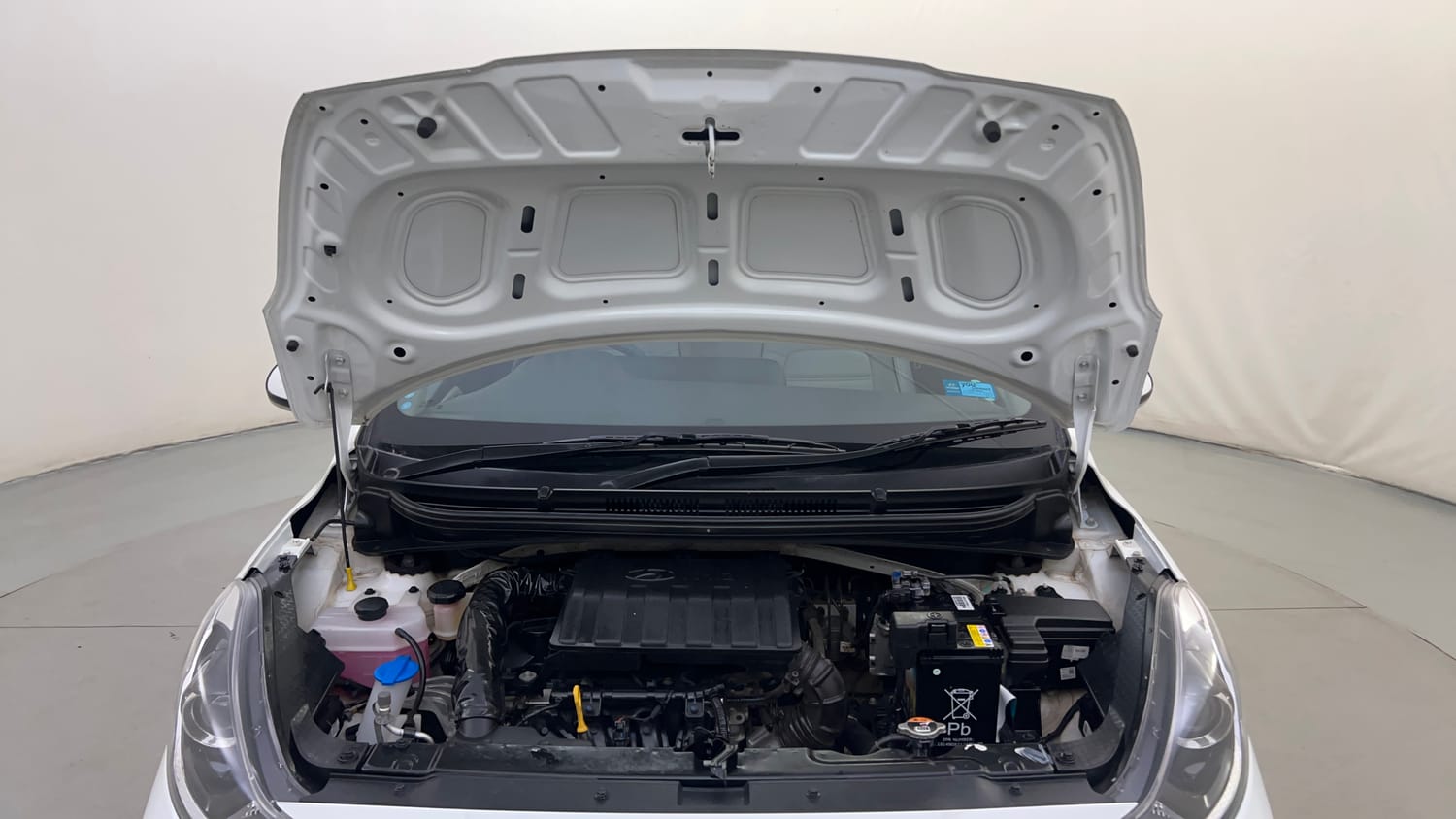 Used 2023 Hyundai Grand i10 Nios Sportz 1.2 Kappa VTVT Petrol Manual engine ENGINE & BONNET OPEN FRONT VIEW