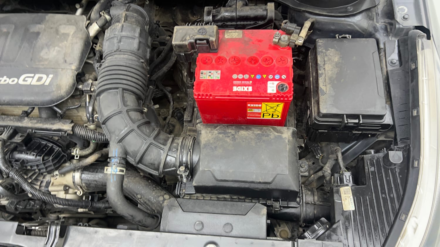 Used 2021 Hyundai Verna SX (O) 1.0 Turbo DCT Petrol Automatic engine ENGINE LEFT SIDE VIEW