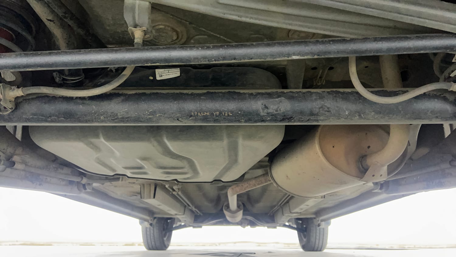 Used 2017 Maruti Suzuki Wagon R 1.0 VXI AMT Petrol Automatic extra REAR UNDERBODY VIEW (TAKEN FROM REAR)