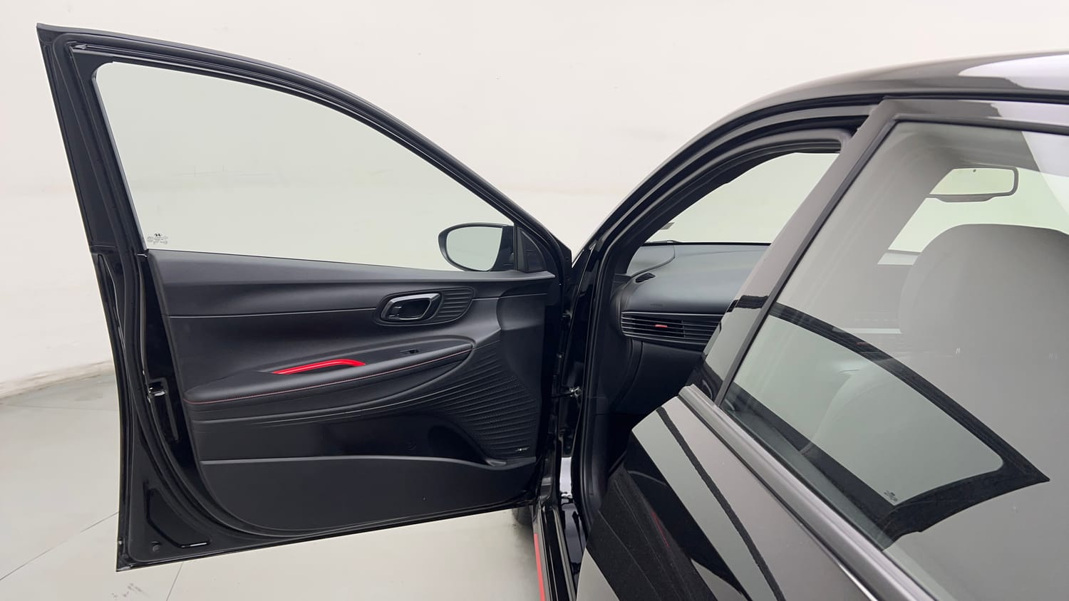 Used 2026 Hyundai i20 N Line N8 1.0 Turbo DCT Petrol Automatic interior LEFT FRONT DOOR OPEN VIEW