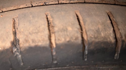 Used 2020 Maruti Suzuki Baleno Zeta Automatic Petrol Automatic tyres LEFT FRONT TYRE TREAD VIEW