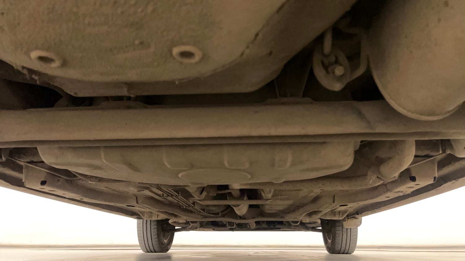 Used 2018 Tata Tiago Revotron XZ Petrol Manual extra REAR UNDERBODY VIEW (TAKEN FROM REAR)