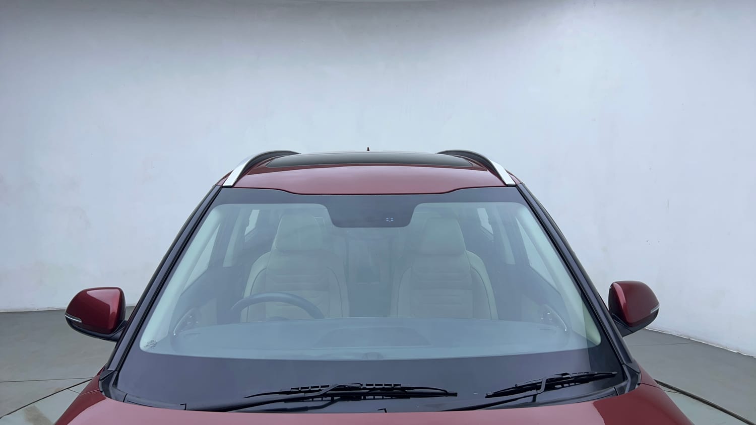 Used 2022 Kia Carens Luxury Plus 1.4 Petrol 6 STR Petrol Manual exterior FRONT WINDSHIELD VIEW