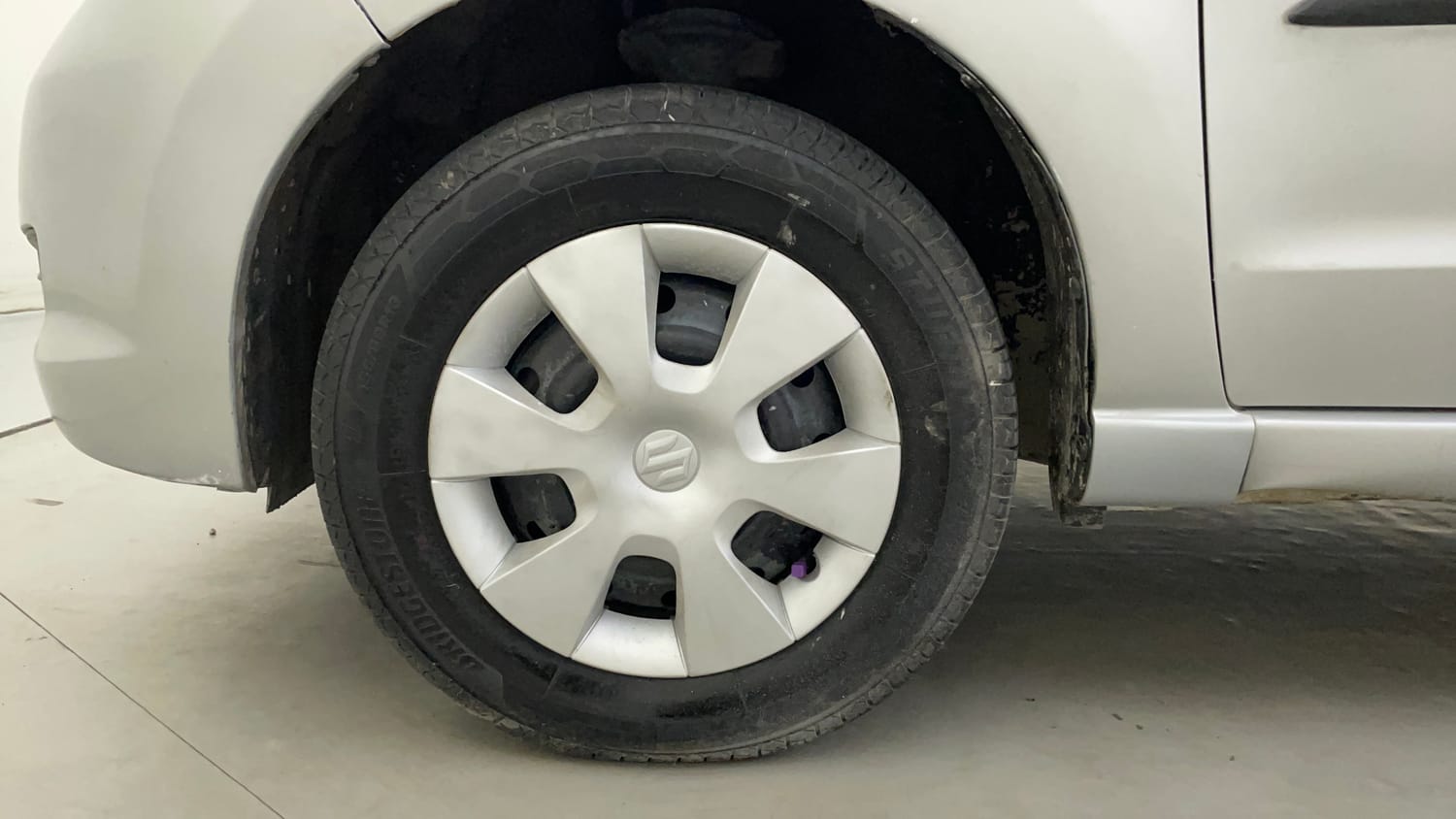 Used 2012 Maruti Suzuki A-Star Vxi (ABS) AT Petrol Automatic tyres LEFT FRONT TYRE RIM VIEW