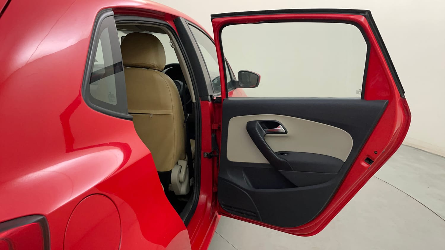 Used 2014 Volkswagen Polo Highline1.2L (P) Petrol Manual interior RIGHT REAR DOOR OPEN VIEW