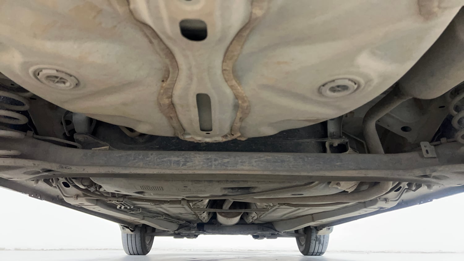 Used 2021 Maruti Suzuki Baleno Delta Petrol Manual extra REAR UNDERBODY VIEW (TAKEN FROM REAR)