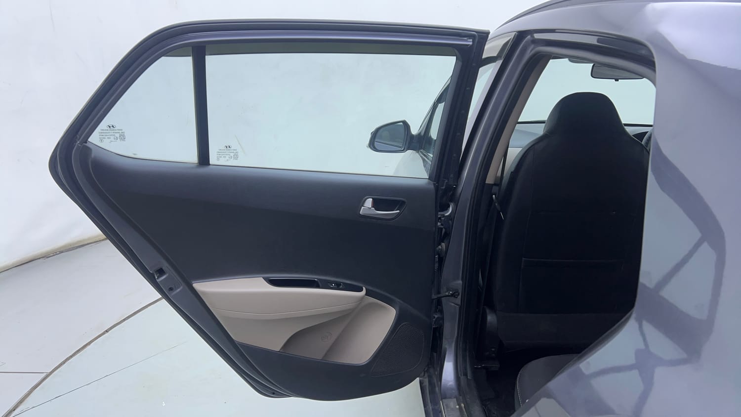 Used 2014 Hyundai Grand i10 Asta AT 1.2 Kappa VTVT Petrol Automatic interior LEFT REAR DOOR OPEN VIEW