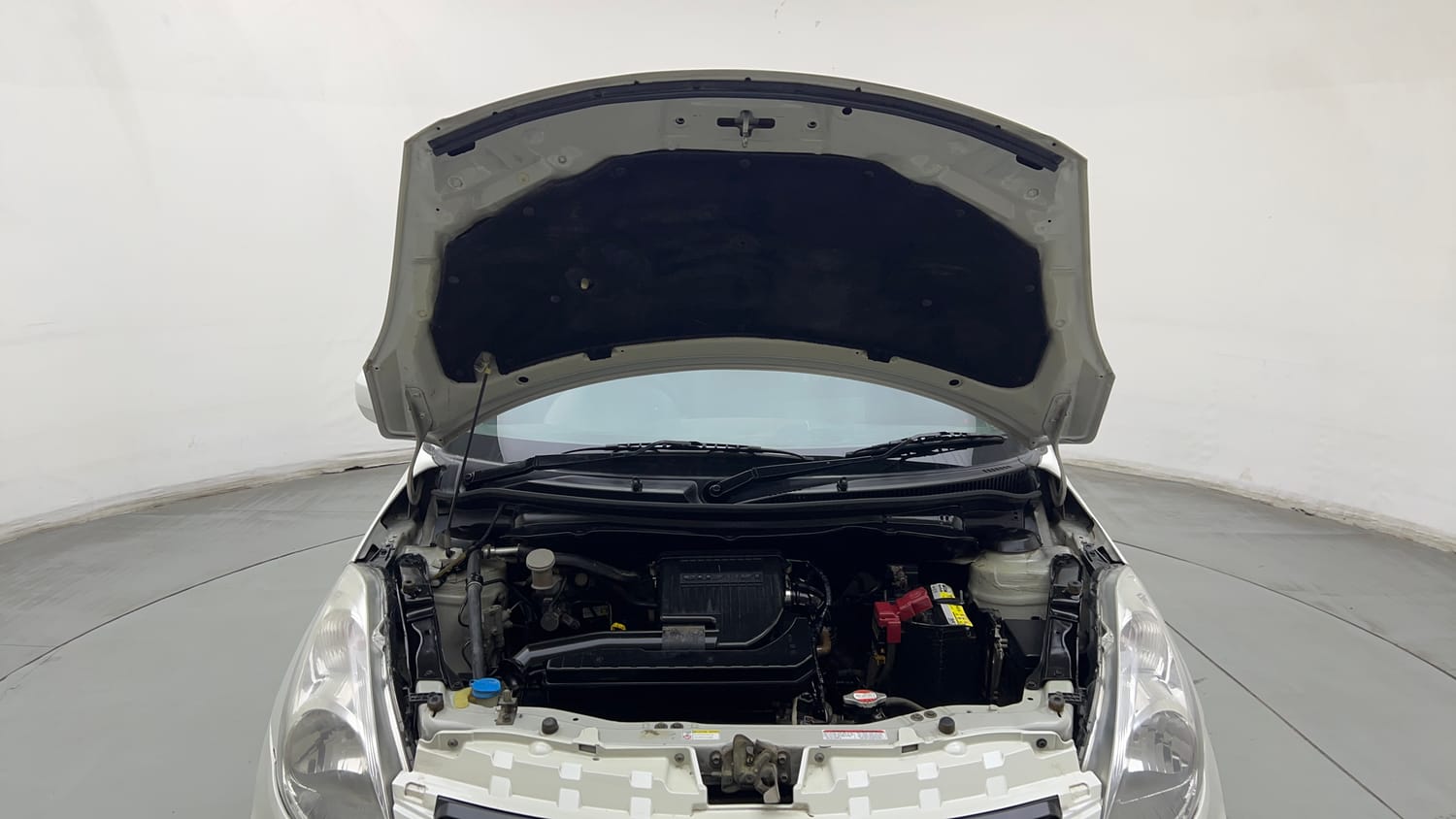Used 2015 Maruti Suzuki Swift Lxi (O) Petrol Manual engine ENGINE & BONNET OPEN FRONT VIEW