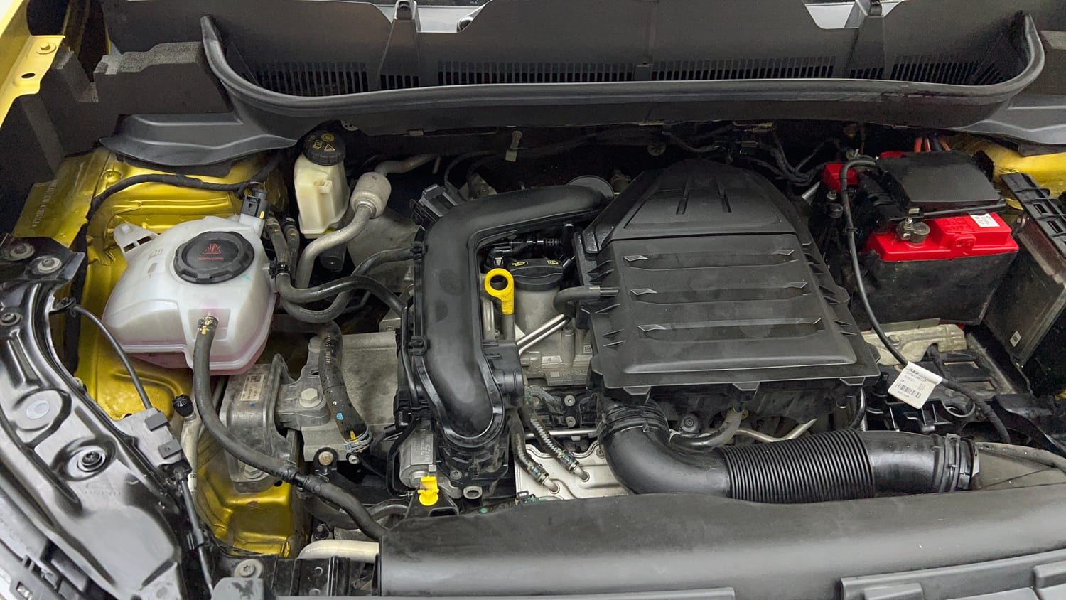Used 2022 Volkswagen Taigun Topline 1.0 TSI AT Petrol Automatic engine ENGINE RIGHT SIDE VIEW