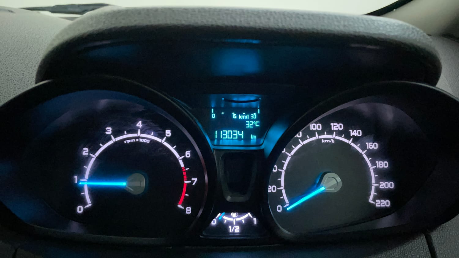 Used 2017 Ford EcoSport Trend+ 1.0L EcoBoost Petrol Manual interior CLUSTERMETER VIEW
