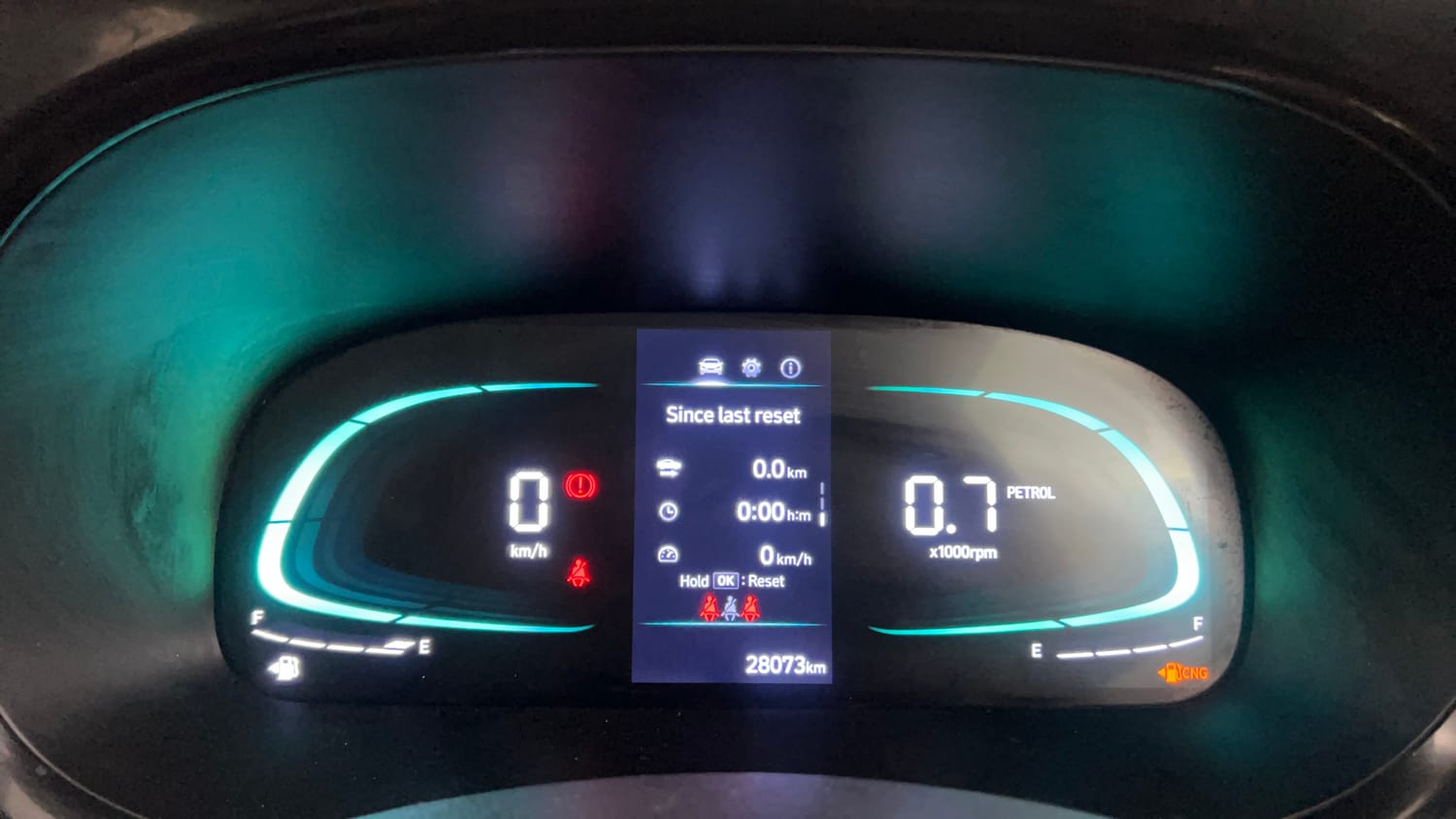 Used 2024 Hyundai Exter S 1.2 MT Hy-CNG Duo Cng Manual interior CLUSTERMETER VIEW