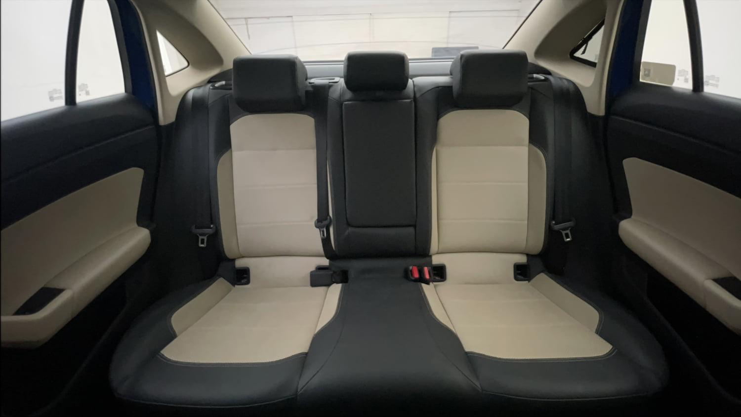 Used 2023 Volkswagen Virtus Topline 1.0 TSI MT Petrol Manual interior REAR SEAT CONDITION VIEW