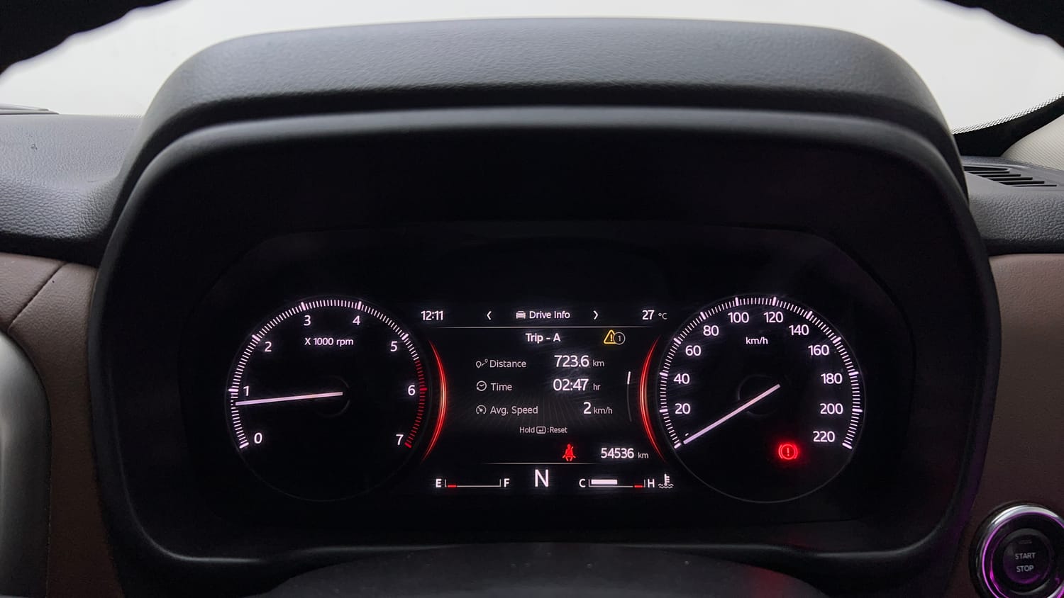 Used 2023 Mahindra Scorpio N Z8 L Petrol MT 7 STR Petrol Manual interior CLUSTERMETER VIEW