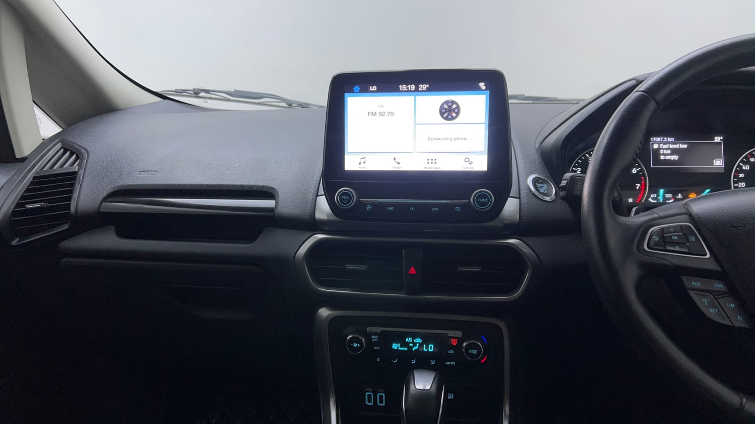 Used 2019 Ford EcoSport Titanium + 1.5L Ti-VCT AT Petrol Automatic interior MUSIC SYSTEM & AC CONTROL VIEW