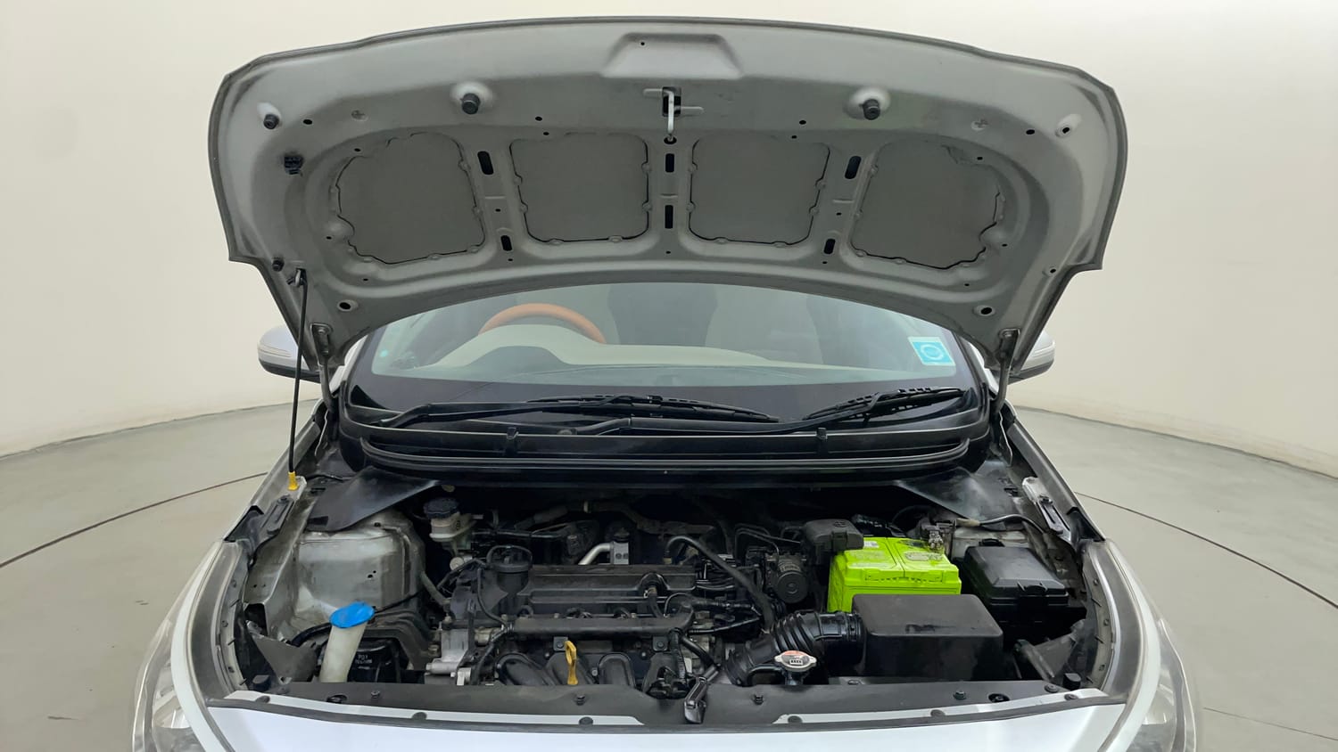 Used 2015 Hyundai Elite i20 Sportz 1.2 (O) Petrol Manual engine ENGINE & BONNET OPEN FRONT VIEW