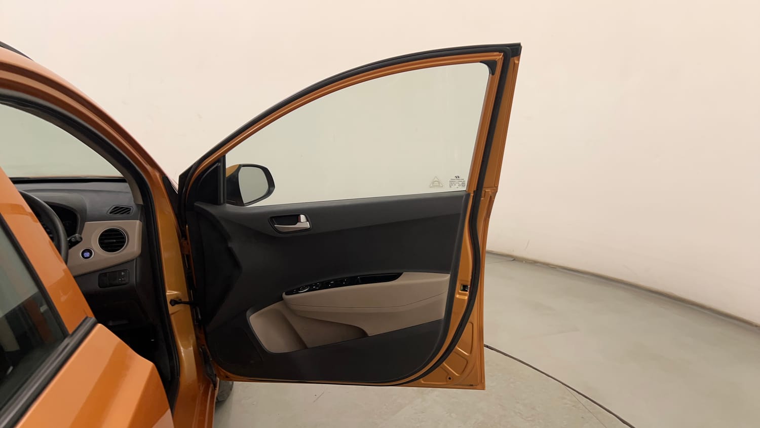 Used 2014 Hyundai Grand i10 Sportz 1.2 Kappa VTVT Petrol Manual interior RIGHT FRONT DOOR OPEN VIEW