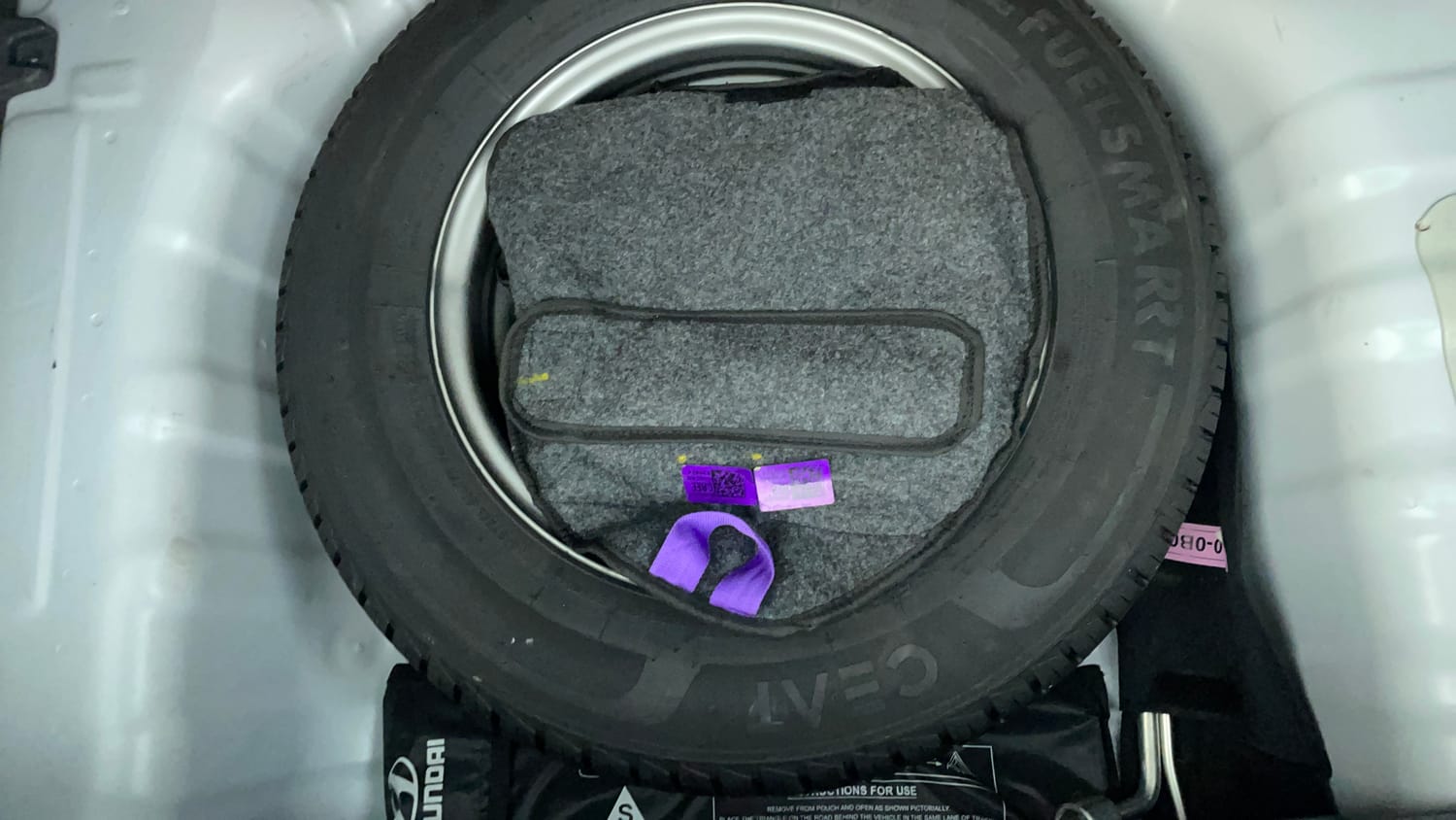 Used 2024 Hyundai Grand i10 Nios Era 1.2 Kappa Petrol Manual tyres SPARE TYRE VIEW
