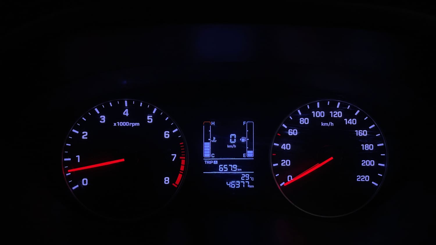 Used 2019 Hyundai Elite i20 Sportz Plus 1.2 Dual Tone Petrol Manual interior CLUSTERMETER VIEW