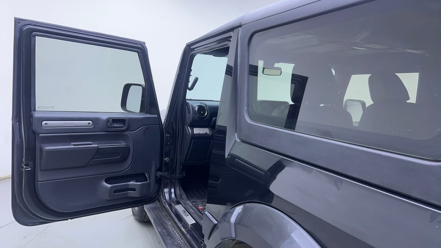 Used 2022 mahindra Thar LX Hard Top Diesel AT 4WD Diesel Automatic interior LEFT FRONT DOOR OPEN VIEW