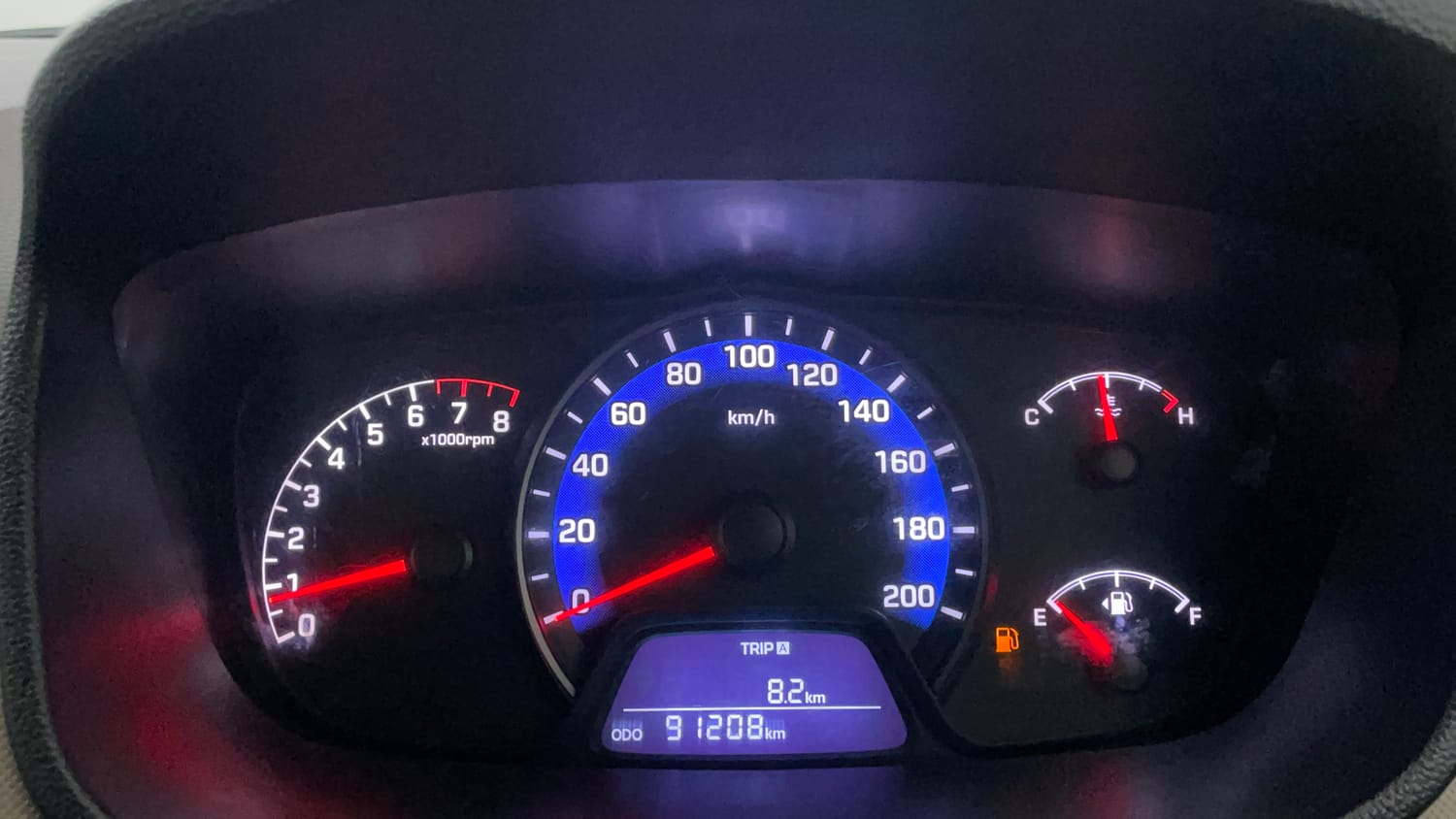 Used 2016 Hyundai Xcent SX 1.2 Petrol Manual interior CLUSTERMETER VIEW