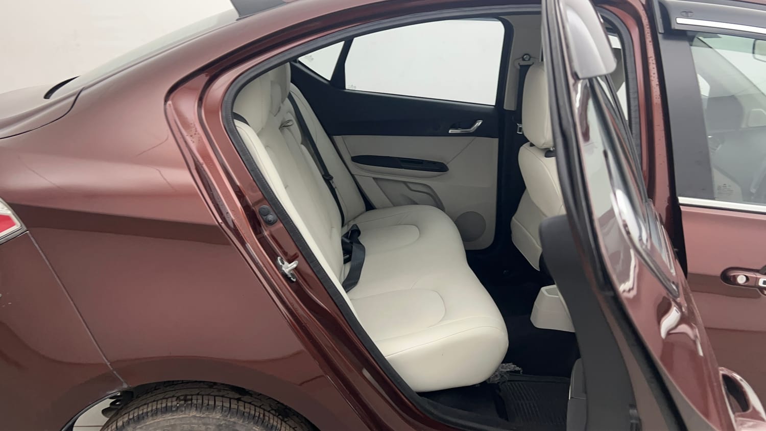 Used 2023 Tata Tigor XZA Plus Leatherette Pack Petrol Automatic interior RIGHT SIDE REAR DOOR CABIN VIEW