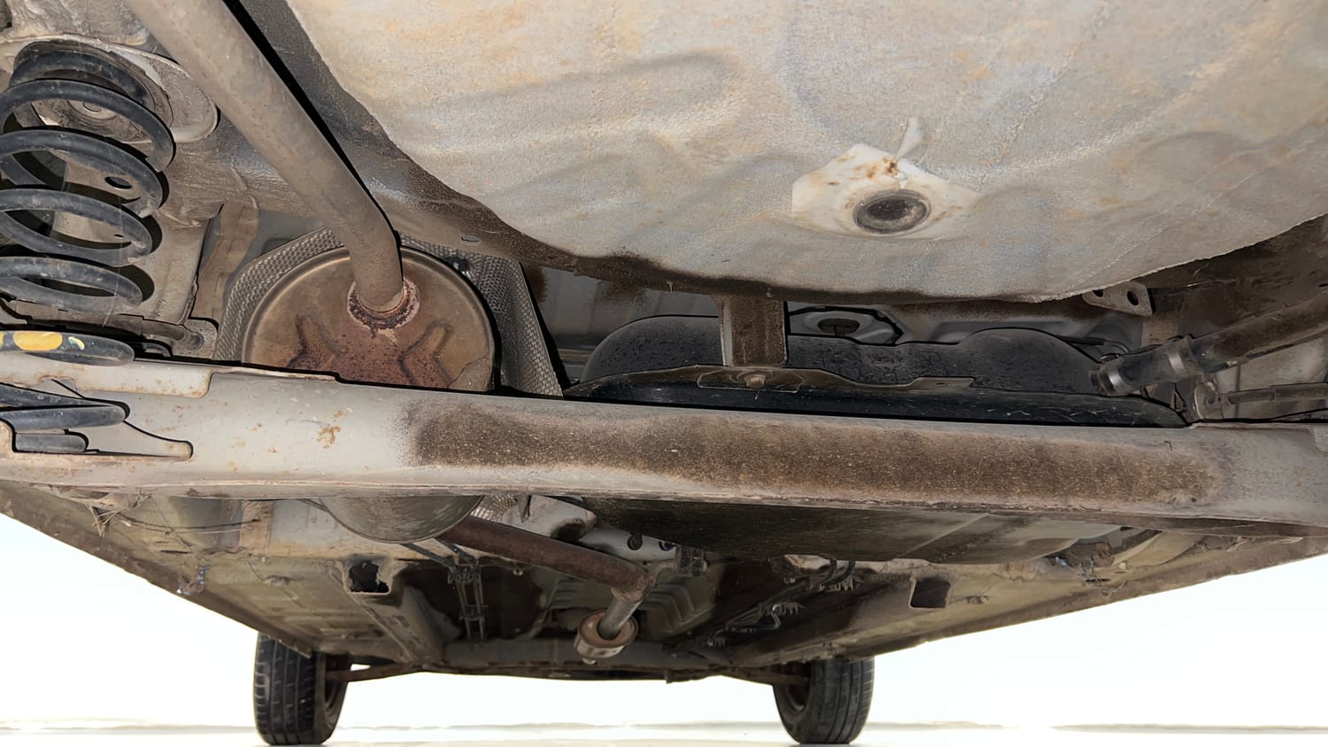 Used 2020 Datsun Redi-GO T(O) 1.0 AMT Petrol Automatic extra REAR UNDERBODY VIEW (TAKEN FROM REAR)