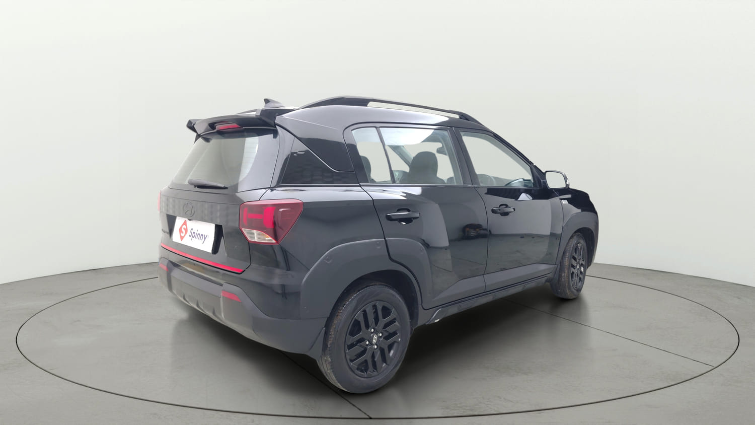 Used 2025 Hyundai Exter SX (O) Connect 1.2 AMT Knight Edition Petrol Automatic exterior RIGHT REAR CORNER VIEW