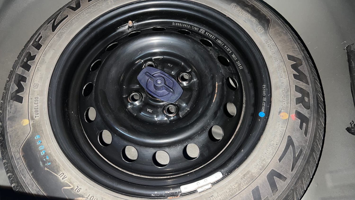 Used 2023 Maruti Suzuki Wagon R ZXI Plus 1.2 AGS Petrol Automatic tyres SPARE TYRE VIEW