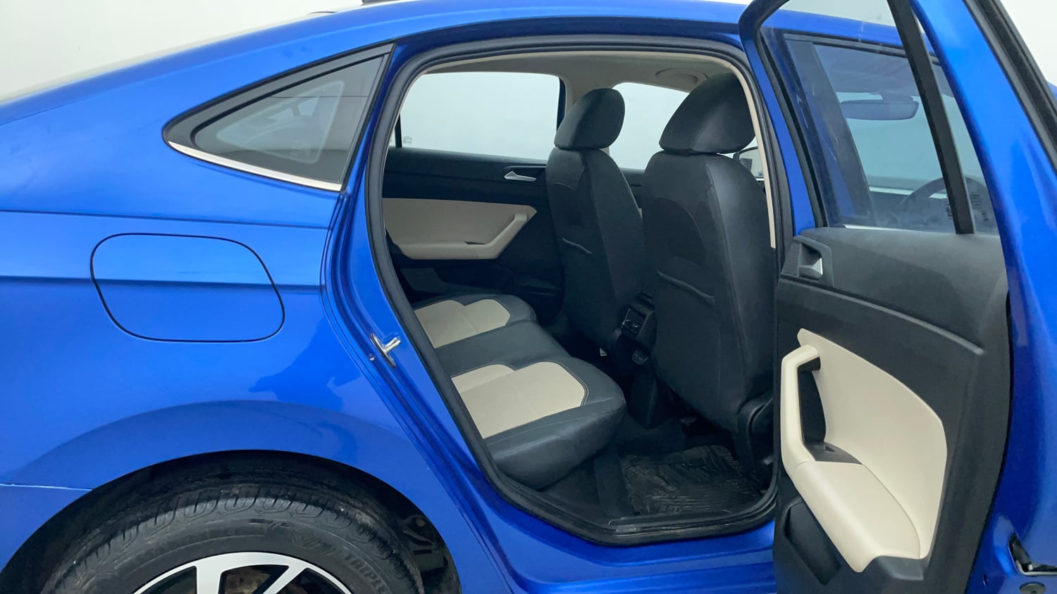 Used 2023 Volkswagen Virtus Topline 1.0 TSI MT Petrol Manual interior RIGHT SIDE REAR DOOR CABIN VIEW