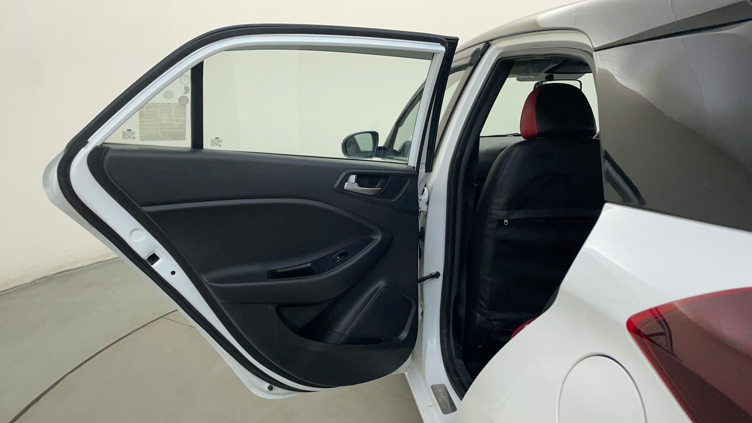 Used 2019 Hyundai Elite i20 Sportz Plus 1.2 Dual Tone Petrol Manual interior LEFT REAR DOOR OPEN VIEW