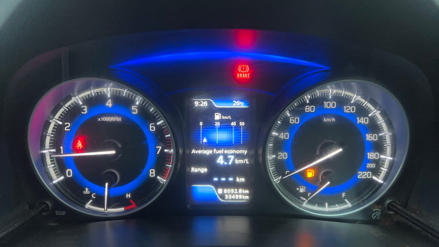 Used 2021 Maruti Suzuki Baleno Zeta Petrol Manual interior CLUSTERMETER VIEW