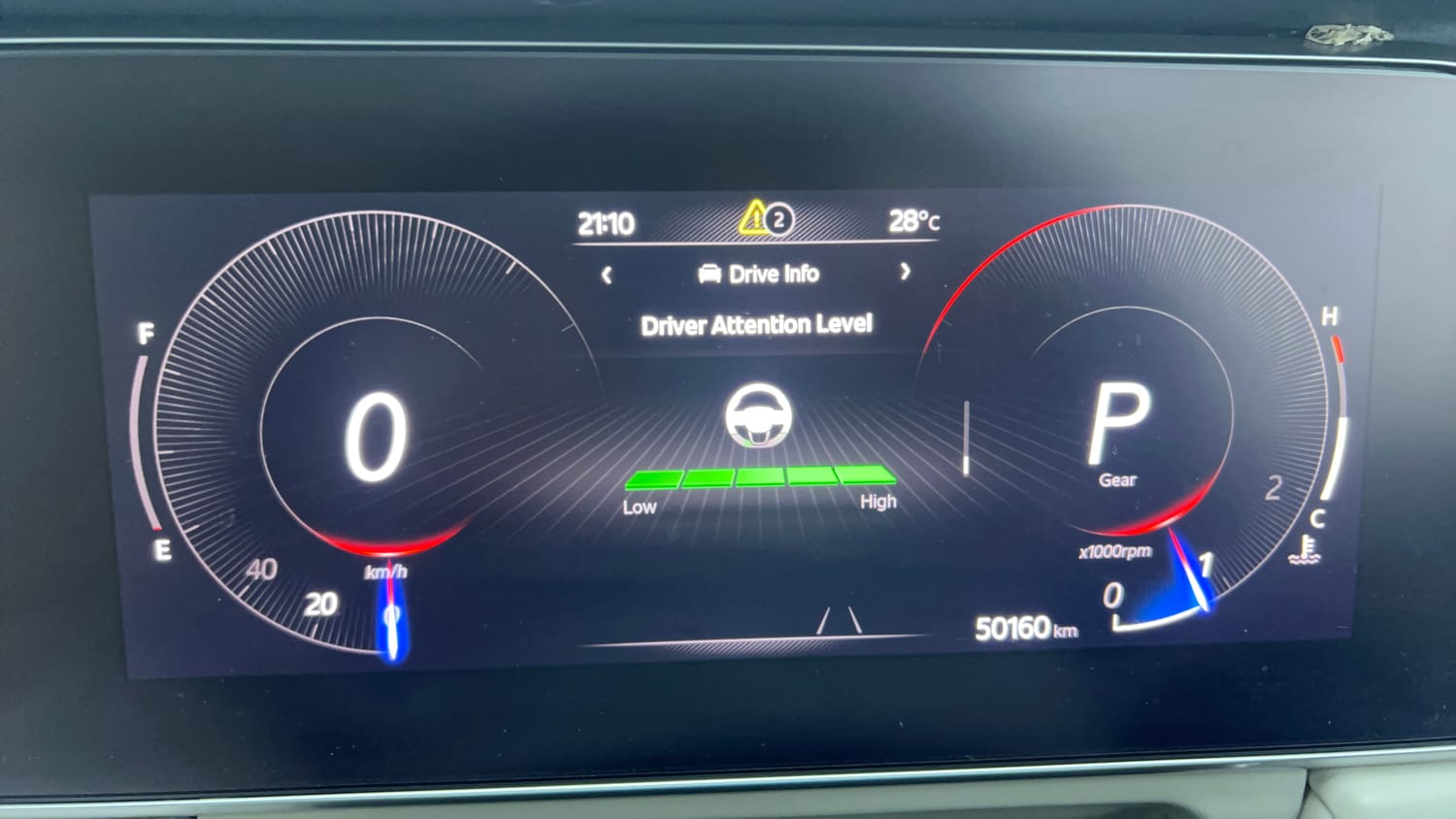 Used 2021 Mahindra XUV700 AX 7 Petrol AT Luxury Pack 7 STR Petrol Automatic interior CLUSTERMETER VIEW