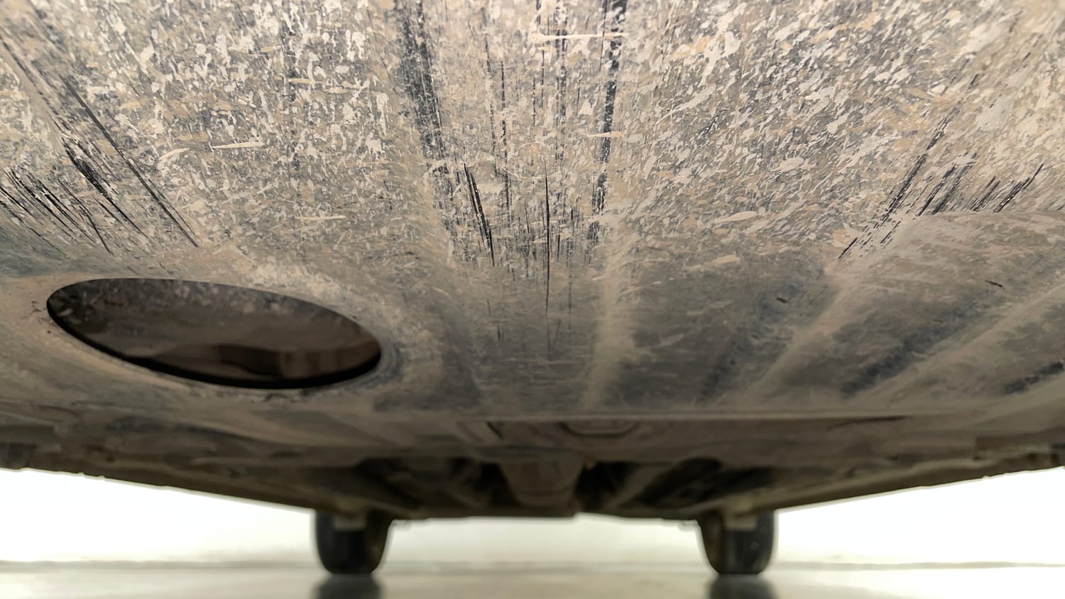 Used 2024 Hyundai Verna SX (O) 1.5 Turbo Petrol DCT Petrol Automatic extra FRONT LEFT UNDERBODY VIEW