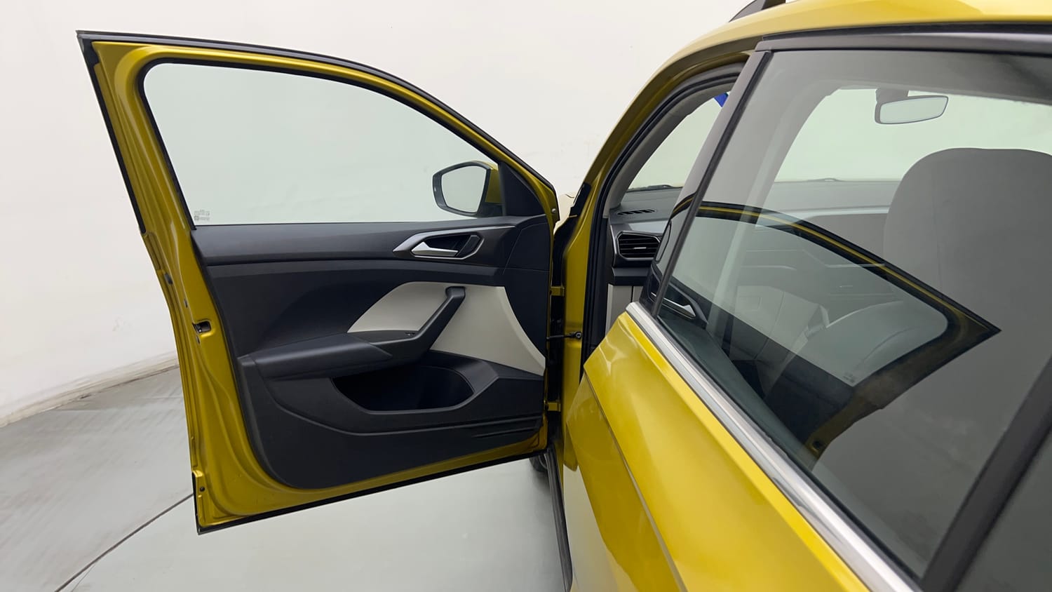 Used 2022 Volkswagen Taigun Topline 1.0 TSI AT Petrol Automatic interior LEFT FRONT DOOR OPEN VIEW