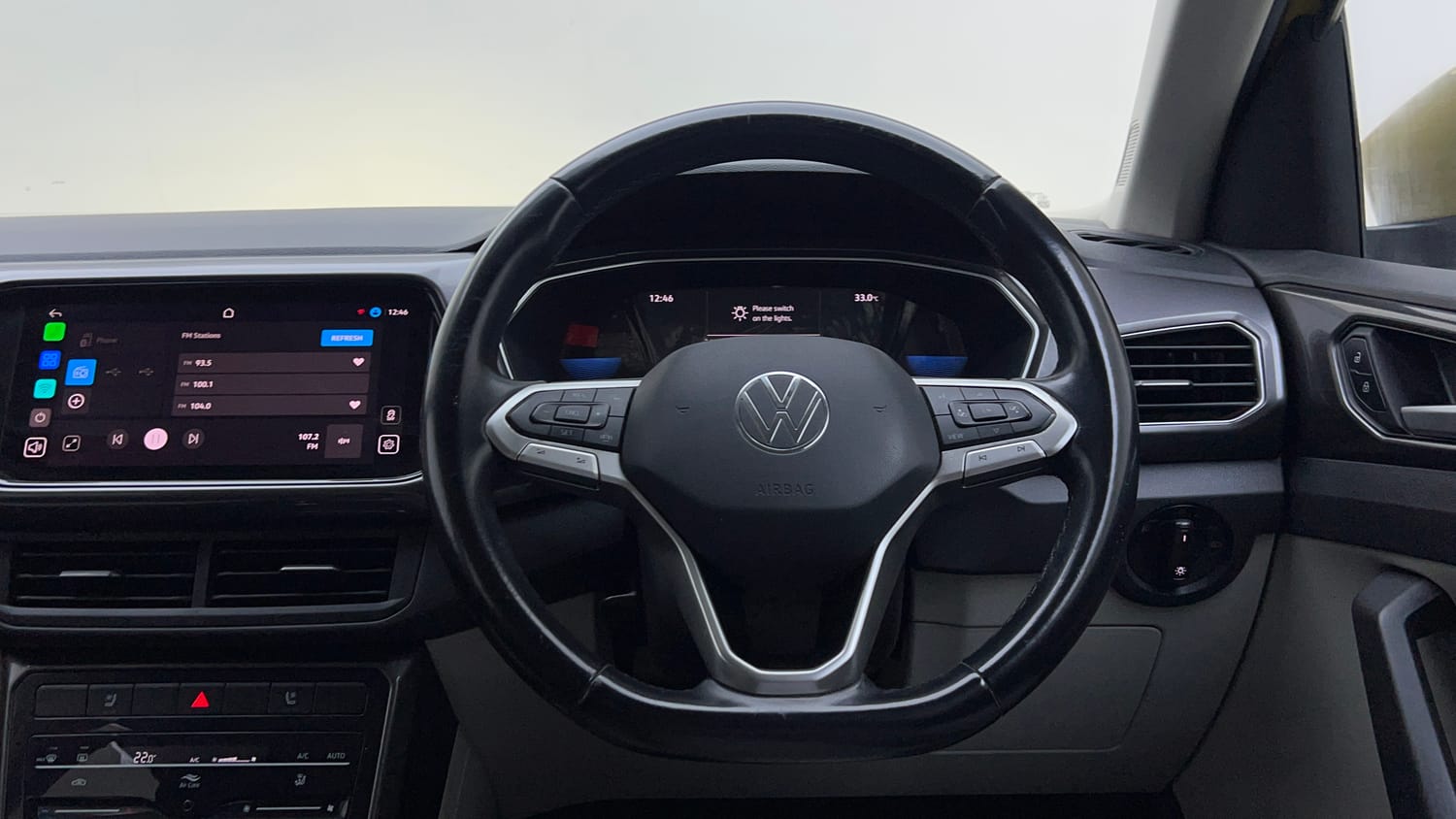 Used 2022 Volkswagen Taigun Topline 1.0 TSI AT Petrol Automatic interior STEERING VIEW