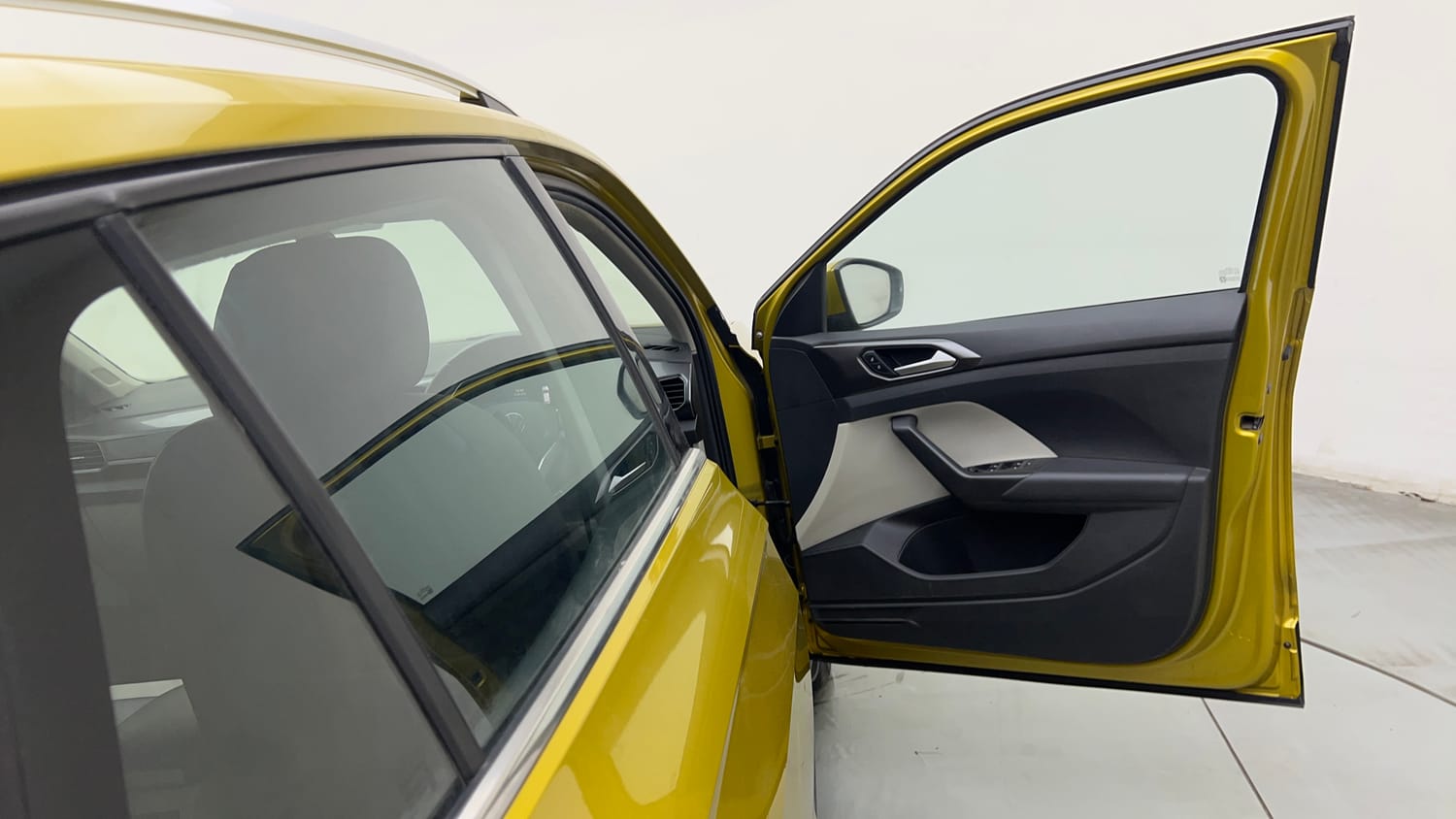 Used 2022 Volkswagen Taigun Topline 1.0 TSI AT Petrol Automatic interior RIGHT FRONT DOOR OPEN VIEW