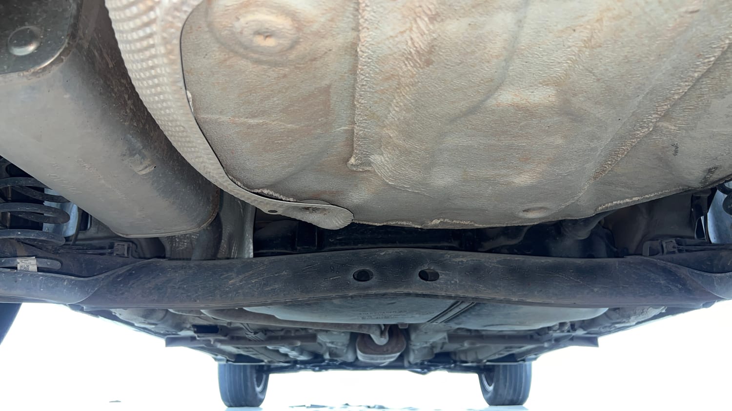 Used 2021 Skoda Kushaq Ambition 1.0L TSI MT Petrol Manual extra REAR UNDERBODY VIEW (TAKEN FROM REAR)