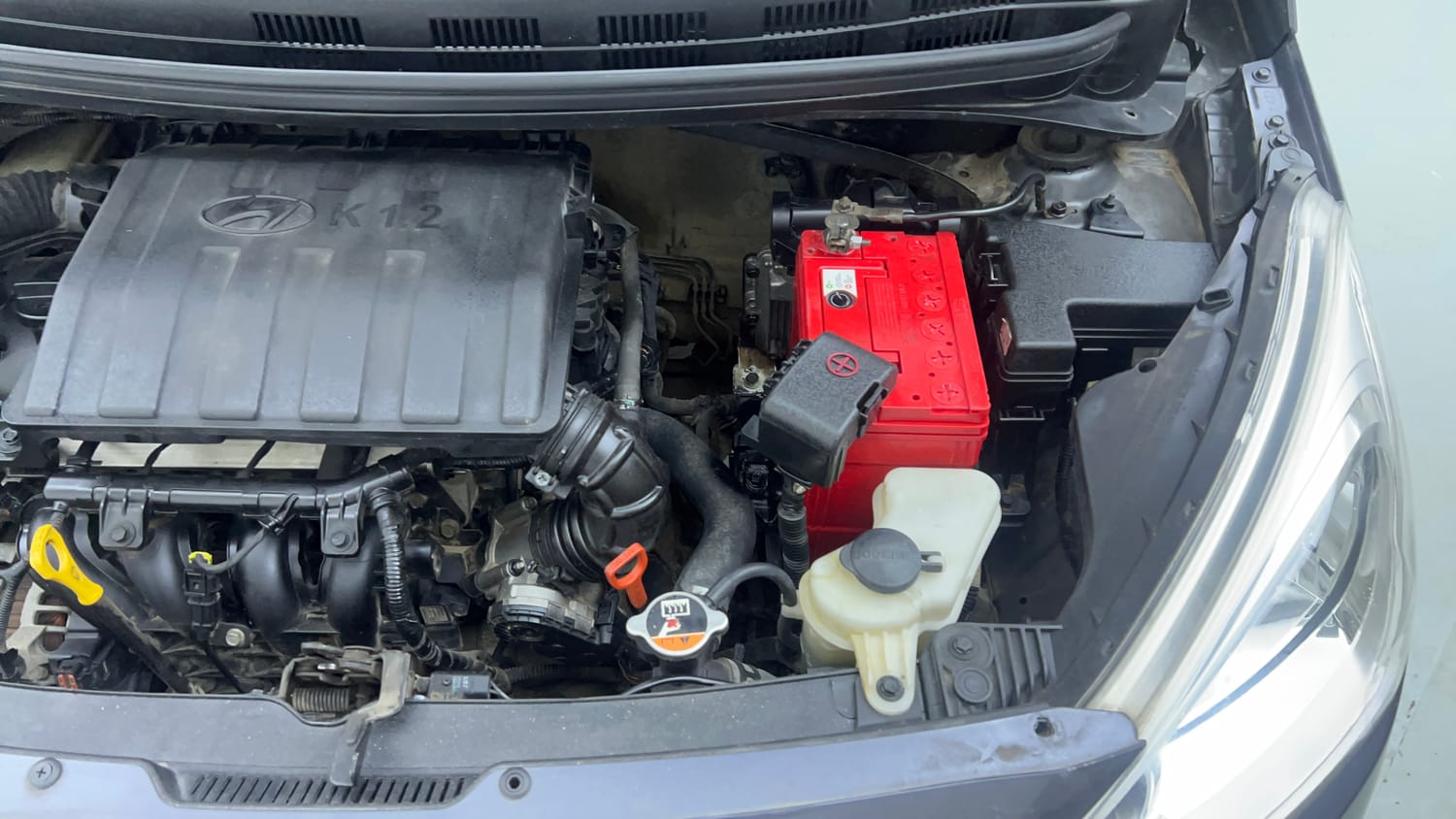 Used 2014 Hyundai Grand i10 Asta AT 1.2 Kappa VTVT Petrol Automatic engine ENGINE LEFT SIDE VIEW