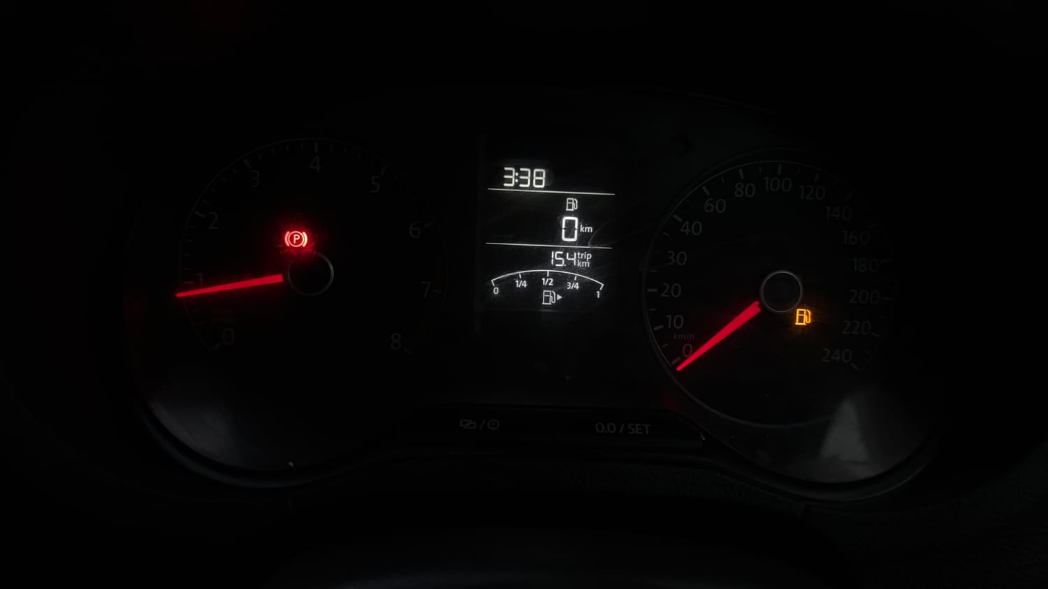 Used 2016 Volkswagen Ameo Highline1.2L (P) Petrol Manual interior CLUSTERMETER VIEW
