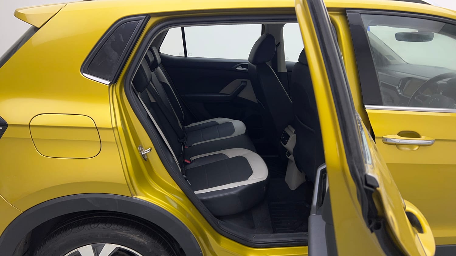 Used 2022 Volkswagen Taigun Topline 1.0 TSI AT Petrol Automatic interior RIGHT SIDE REAR DOOR CABIN VIEW