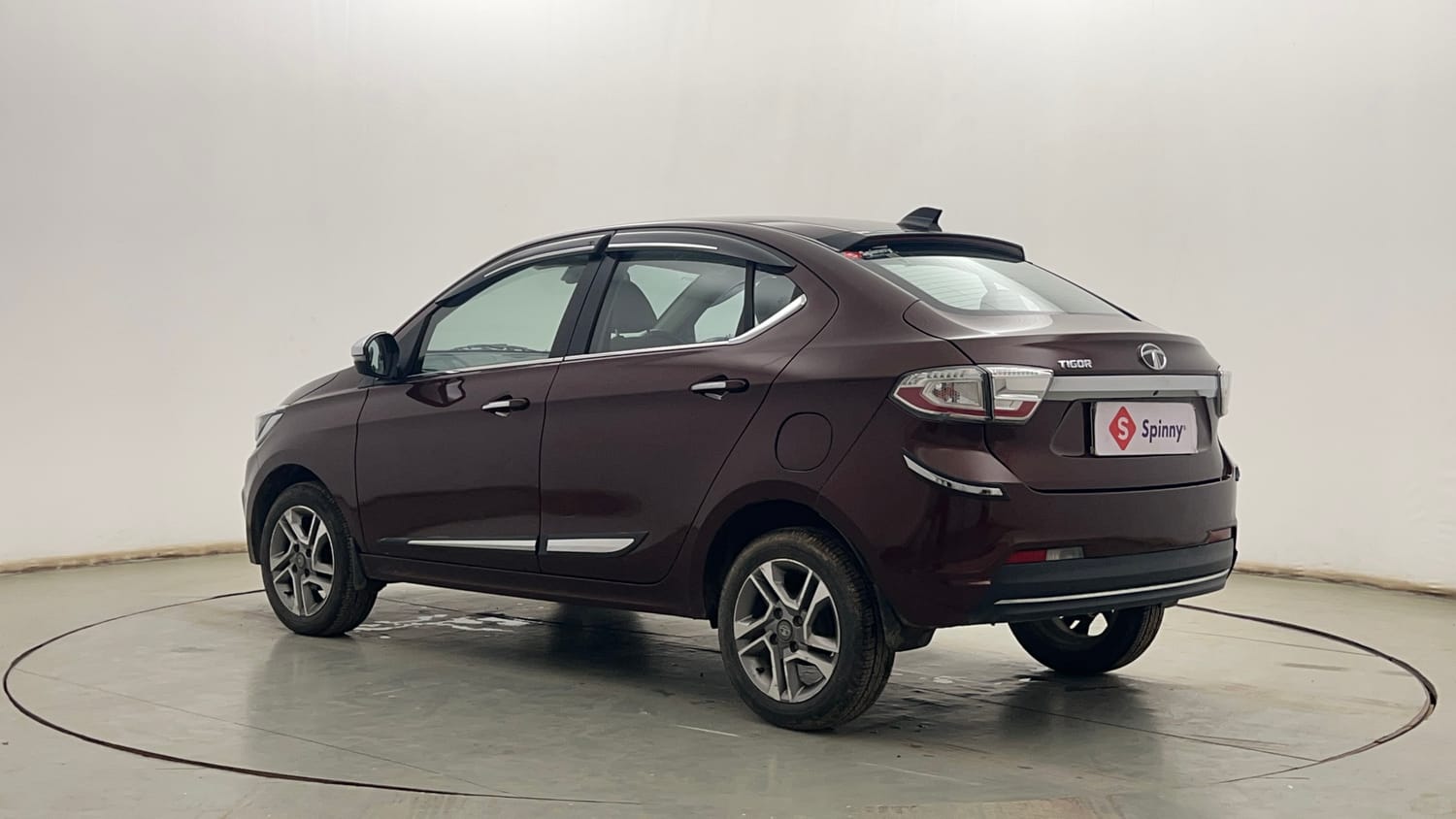 Used 2023 Tata Tigor XZA Plus Leatherette Pack Petrol Automatic exterior LEFT REAR CORNER VIEW